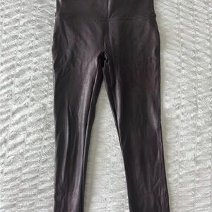 SPANX Shiny Wine Leggings
